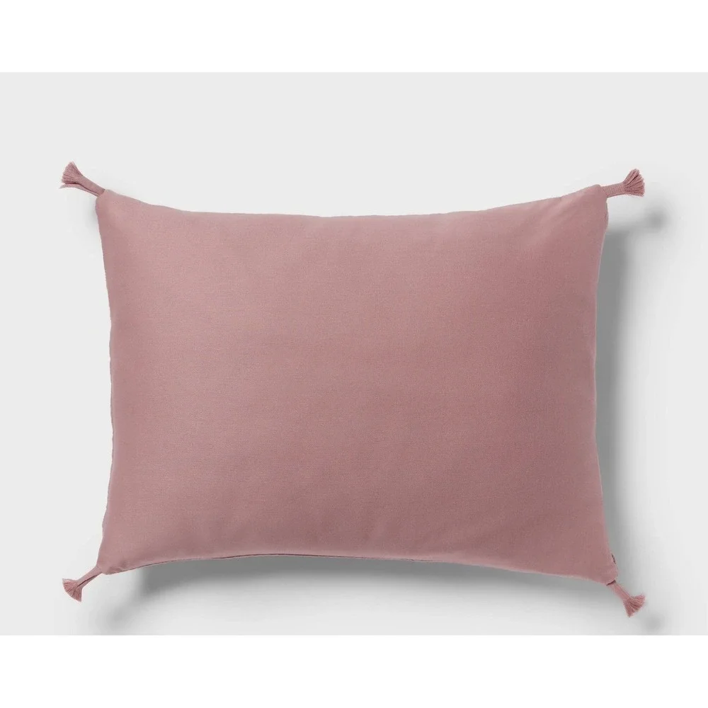 Double Cloth Quilt Sham Mauve - Threshold™: